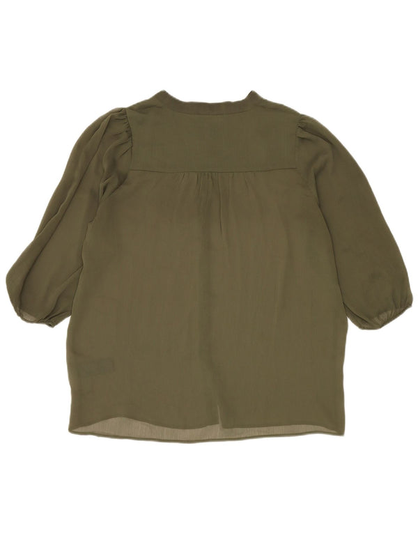 Camicetta trasparente da donna Marks & Spencer UK 14 grande cachi