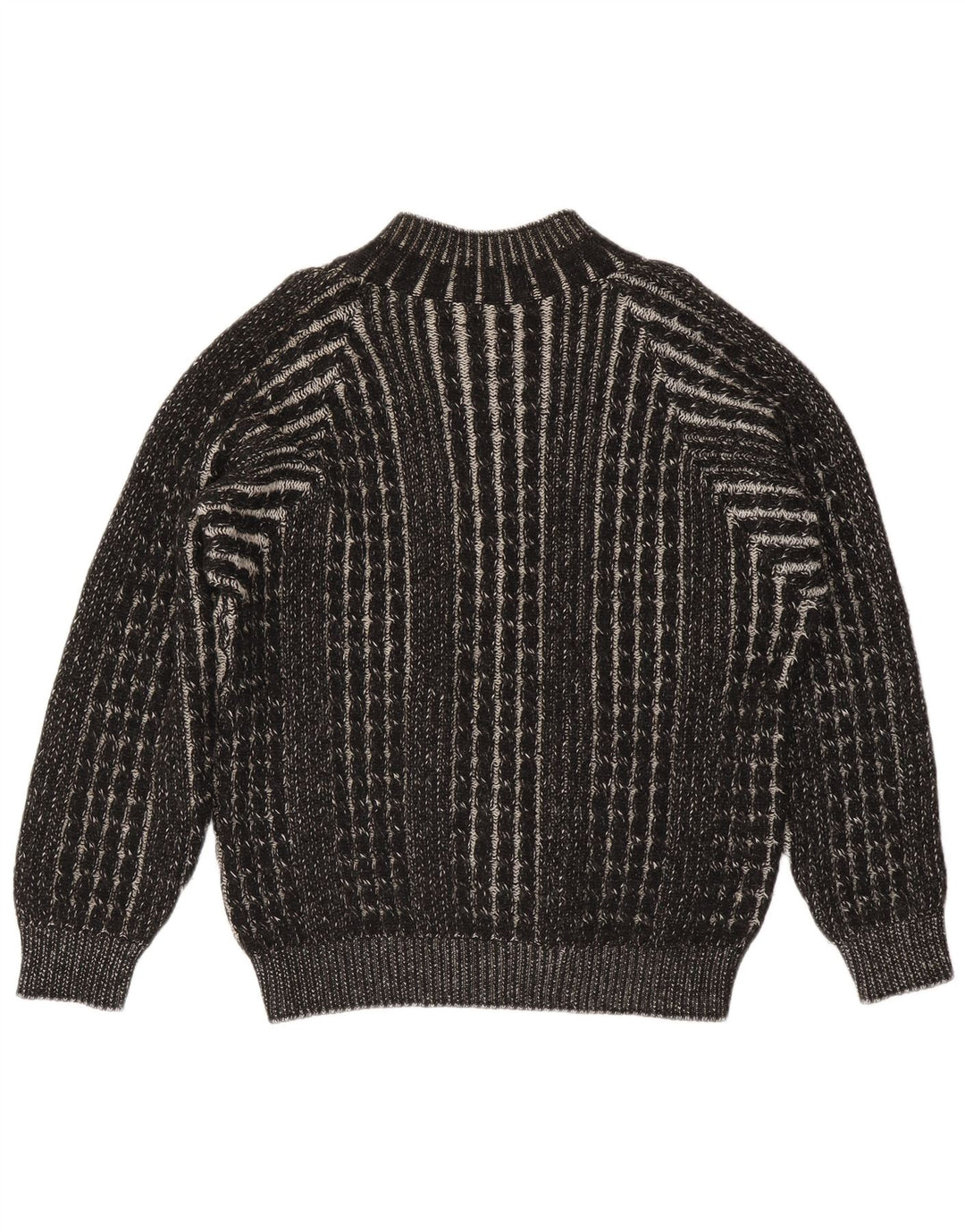 Maglione da uomo con scollo a V Pitti grande nero geometrico