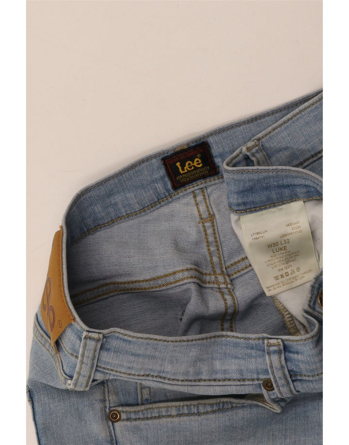 LEE Mens Luke Slim Jeans W30 L32 Blue Cotton