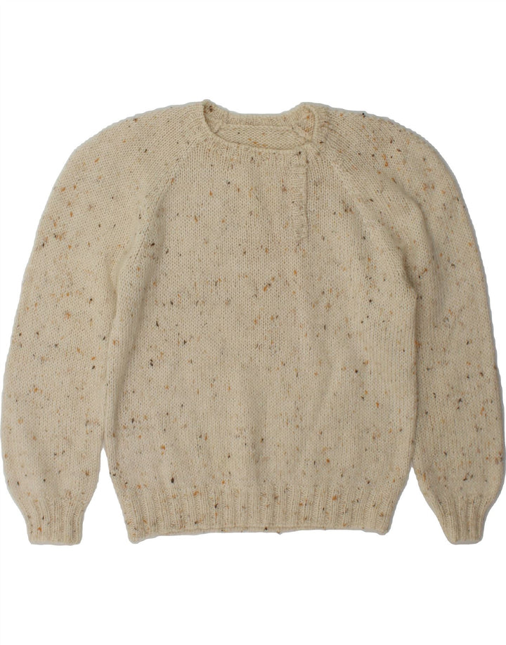 VINTAGE Womens Crew Neck Jumper Sweater UK 14 Medium Grey Flecked Vintage Vintage and Second-Hand Vintage from Messina Hembry 