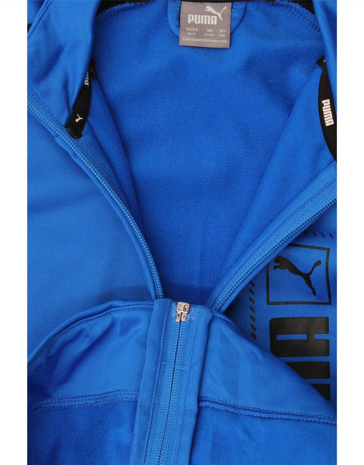 Giacca da ginnastica grafica da ragazzo Puma 11-12 anni Blu Colourblock