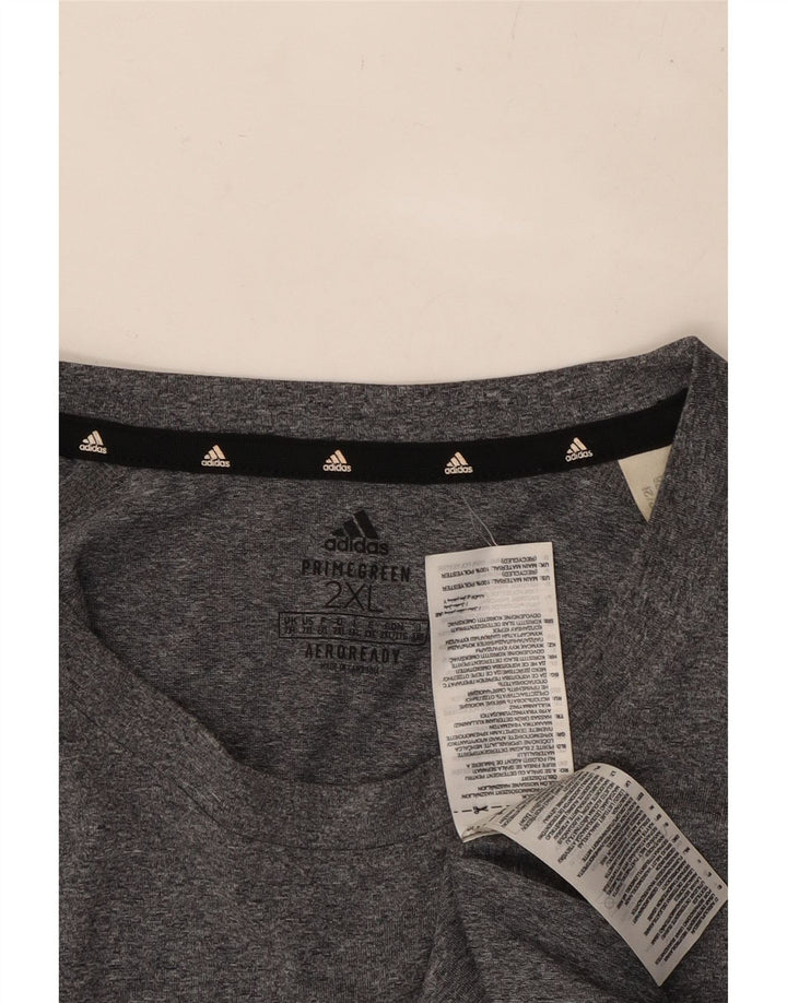 T-shirt ADIDAS da uomo Aeroready Top 2XL poliestere grigio