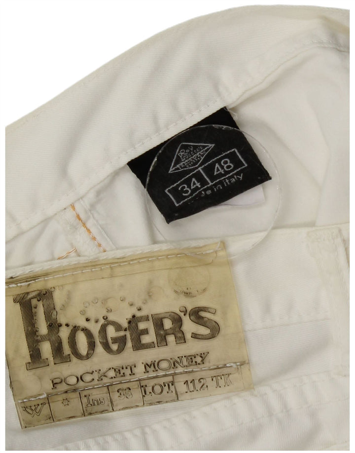 Pantaloncini casual da uomo Roy Rogers IT 48 medi W34 cotone bianco