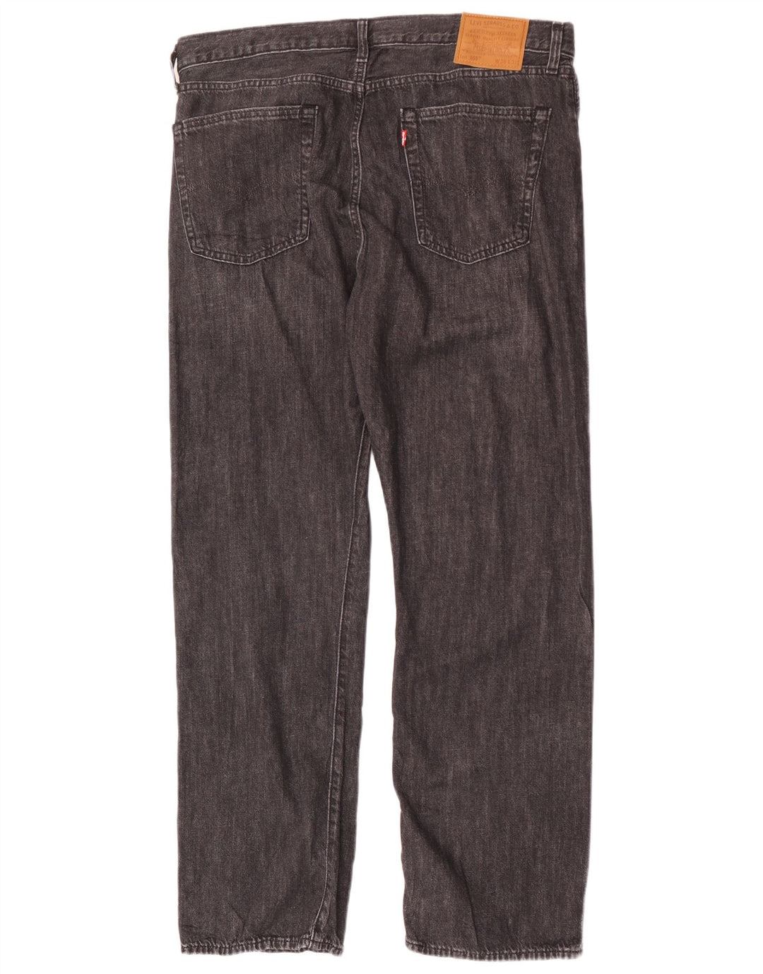 Jeans dritti da uomo LEVI'S vestibilità rilassata W36 L32 cotone nero
