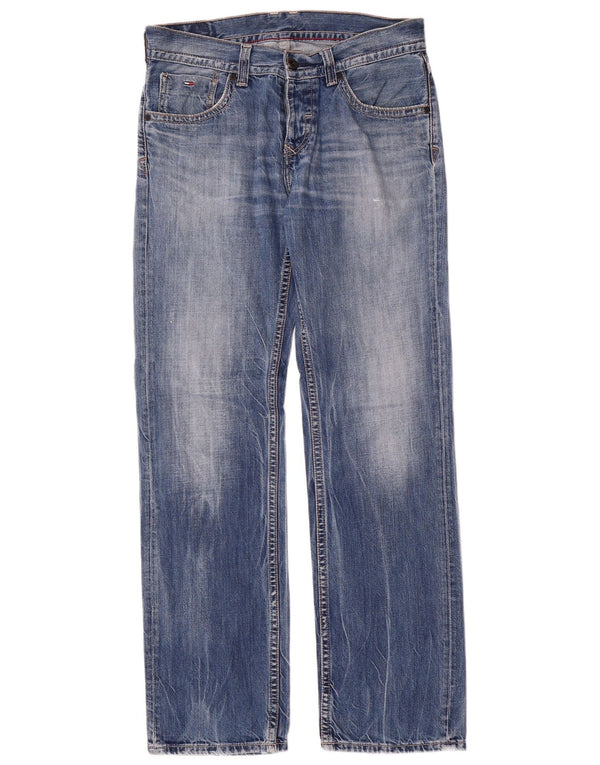 TOMMY HILFIGER Mens Straight Jeans W32 L34 Blue Cotton