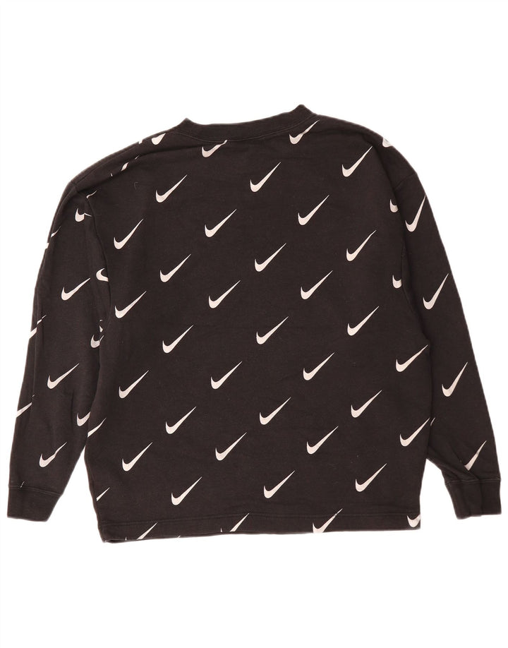 Felpa con grafica NIKE da uomo XS in cotone nero