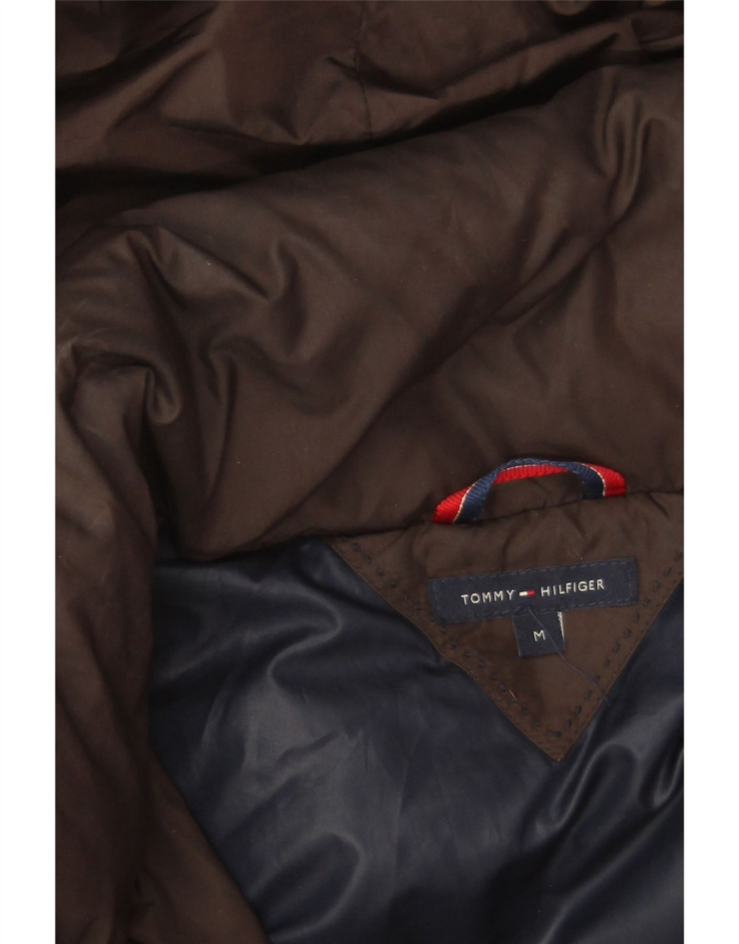 Cappotto imbottito con cappuccio da donna Tommy Hilfiger UK 14 Poliestere marrone medio