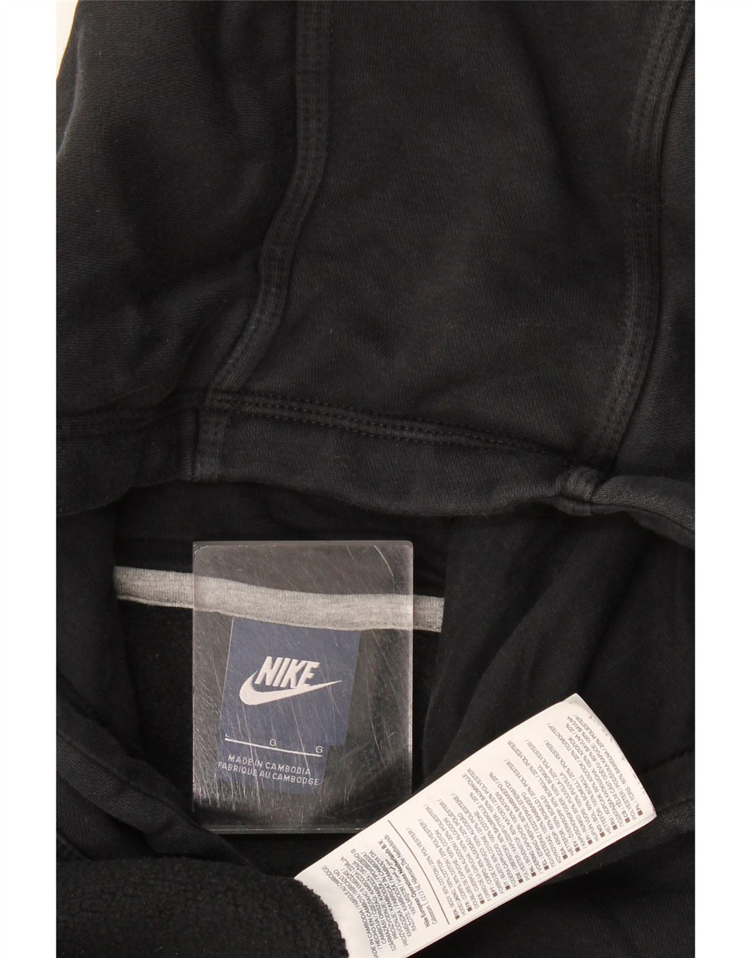 Felpa con cappuccio da uomo Nike Large in cotone nero