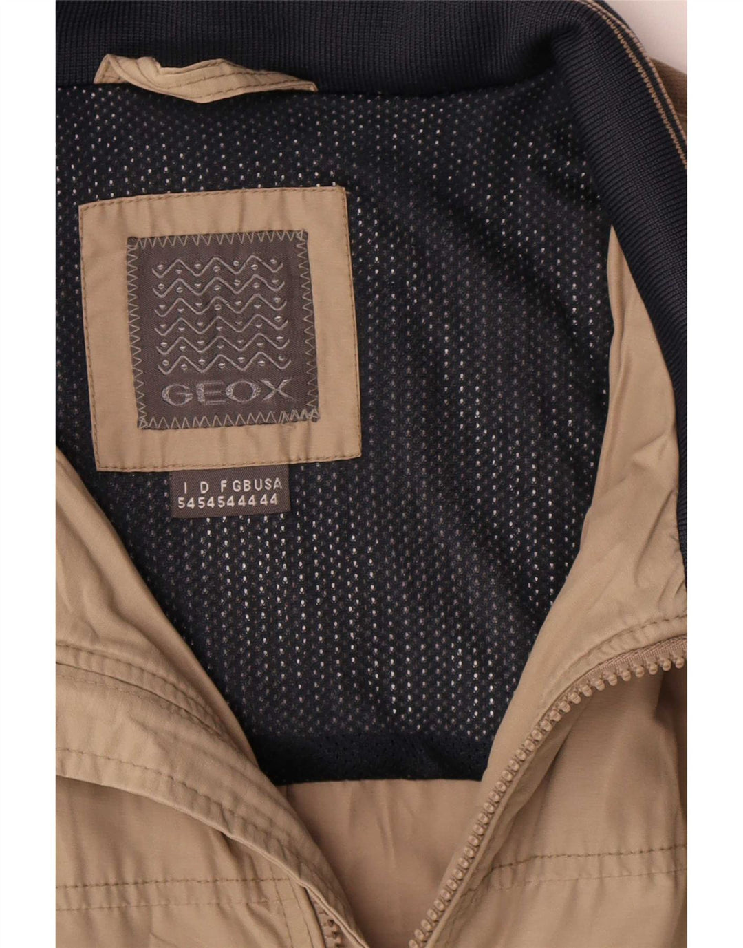 Geox Uomo Logan Bomber Giubbotto UK 44 2XL Beige Poliammide