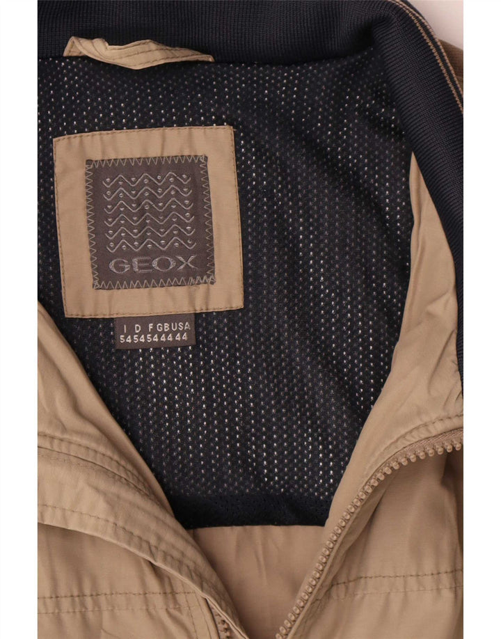 Geox Uomo Logan Bomber Giubbotto UK 44 2XL Beige Poliammide