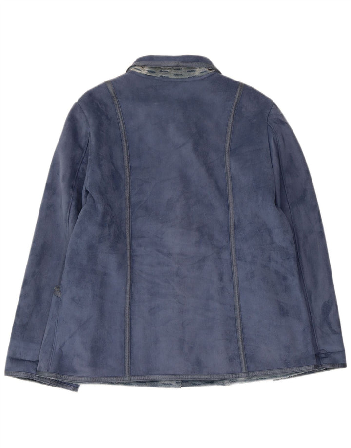 Soprabito vintage da donna IT 50 XL blu poliestere