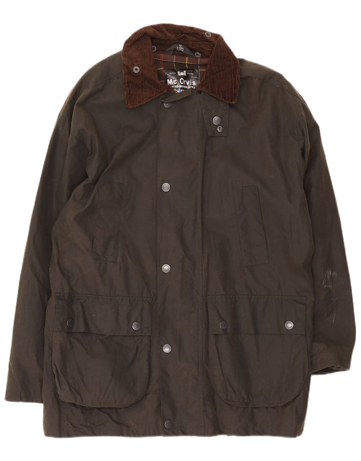 Giacca da uomo in cotone cerato vestibilità ampia MC Orvis UK 38 Cachi medio