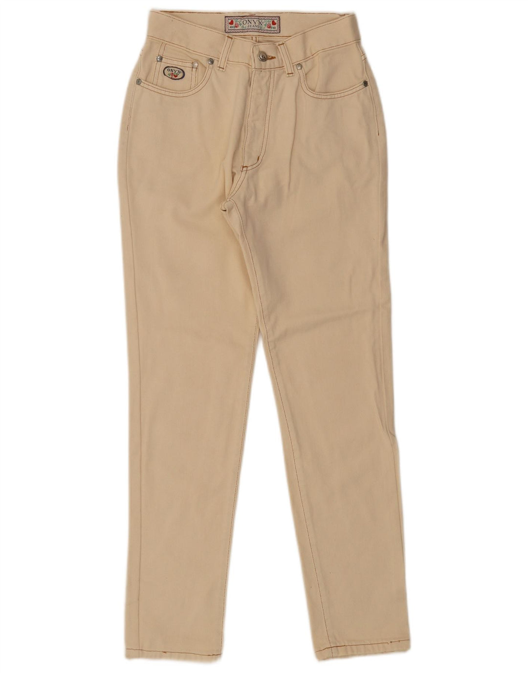 Jeans slim da donna Onyx W29 L29 cotone beige