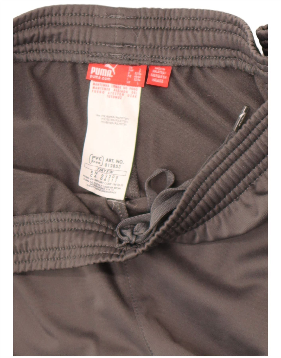 Pantaloni da tuta da uomo Puma Large in poliestere grigio