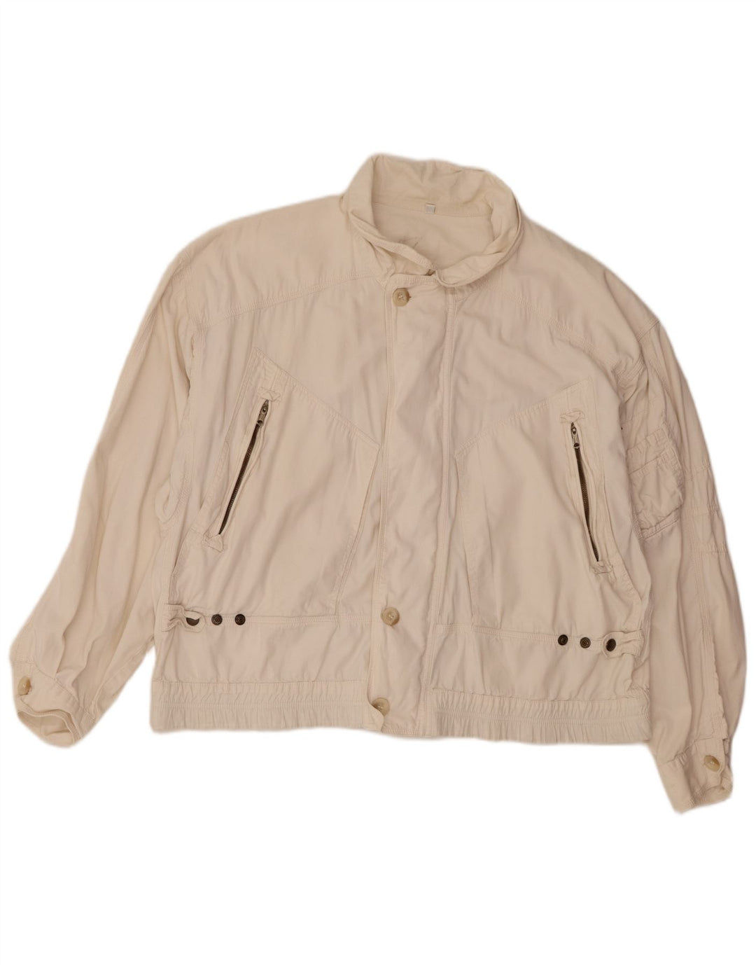 Giubbotto bomber da uomo Ciao IT 48 cotone bianco sporco medio