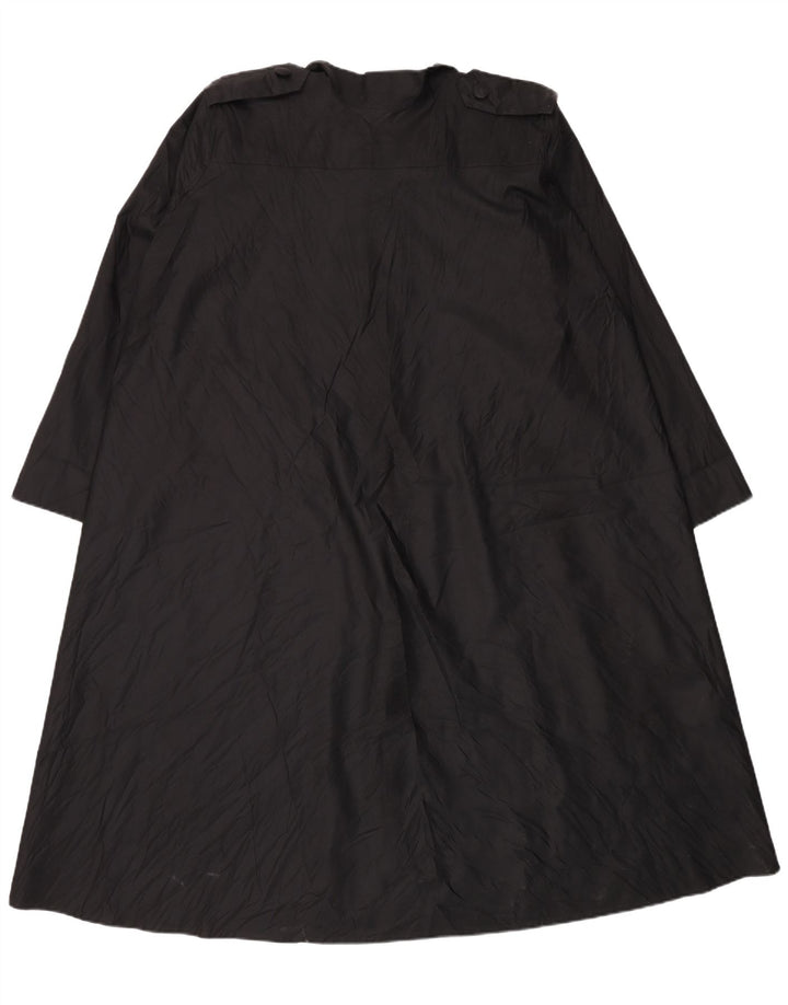 Trench da uomo vintage UK 14 medio nero