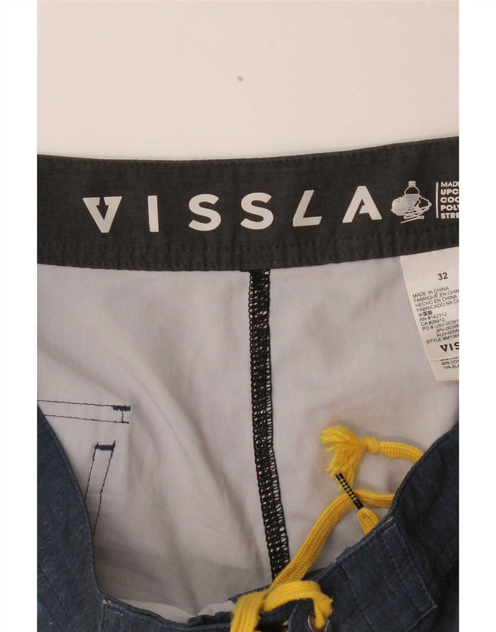 Pantaloncini da bagno da uomo Vissla, spiaggia di cotone a righe multicolori medi