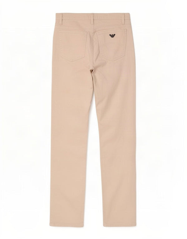 Pantaloni casual dritti da donna Armani W29 L32 Lino bianco
