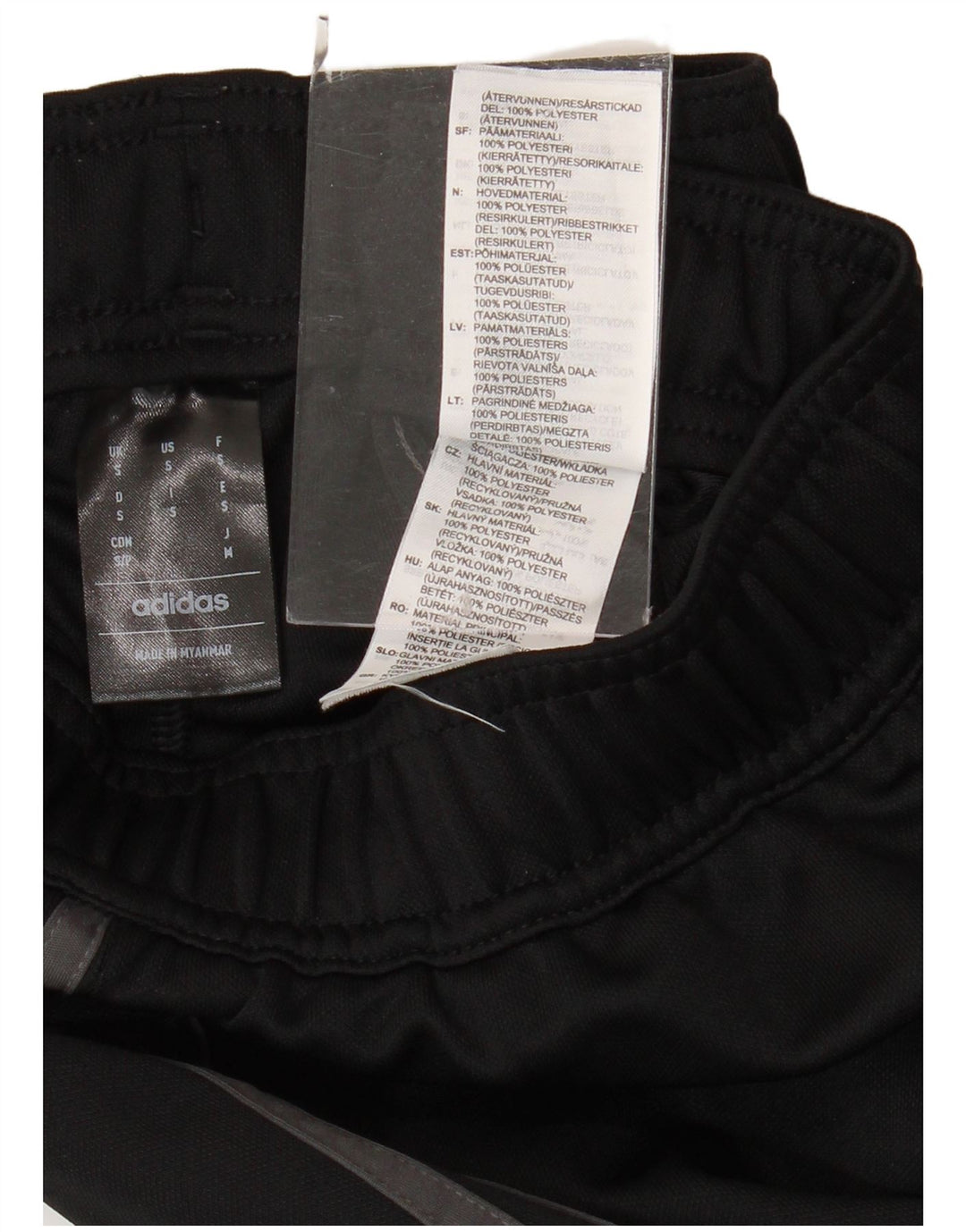 Pantaloni da tuta da uomo ADIDAS piccoli in poliestere nero