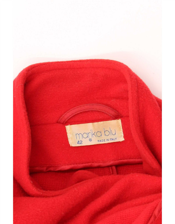 Marika Blu Cappotto avvolgente militare dalla vestibilità ampia da donna IT 42 Medio Rosso Designer
