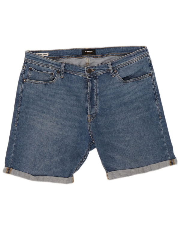 Pantaloncini di jeans vestibilità rilassata Chris da uomo Jack & Jones XL W38 cotone blu
