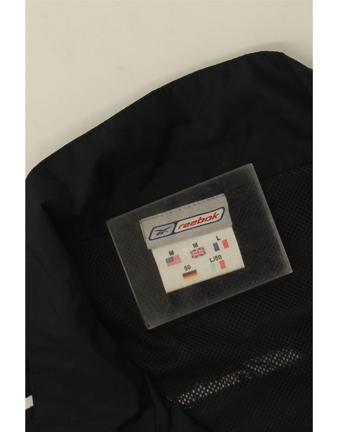 Giacca da tuta da uomo Reebok Loose Fit, color block medio nero