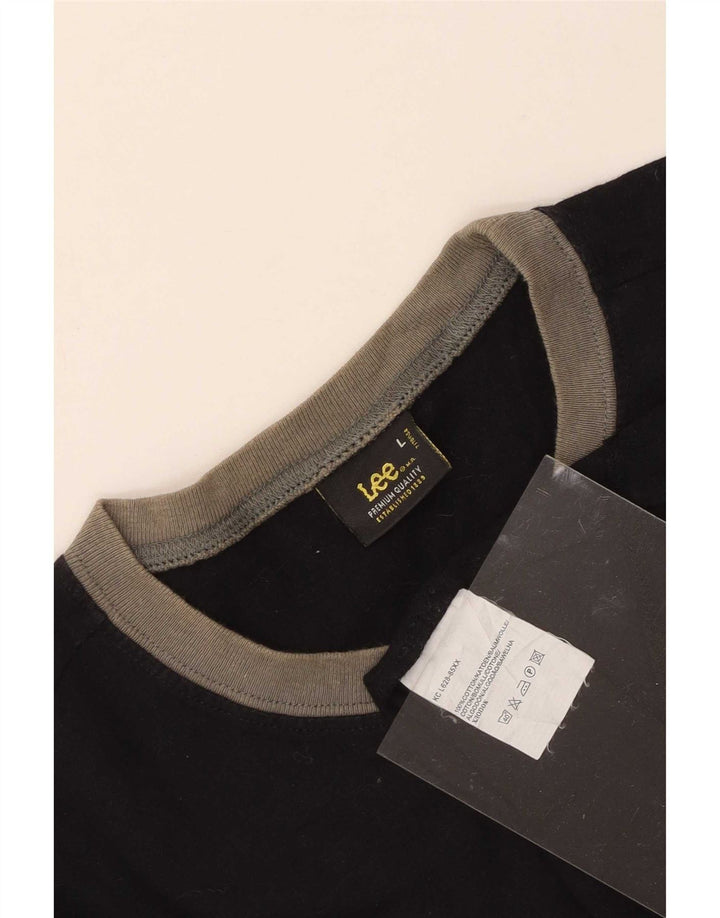 Maglietta da uomo Lee Top grande in cotone nero