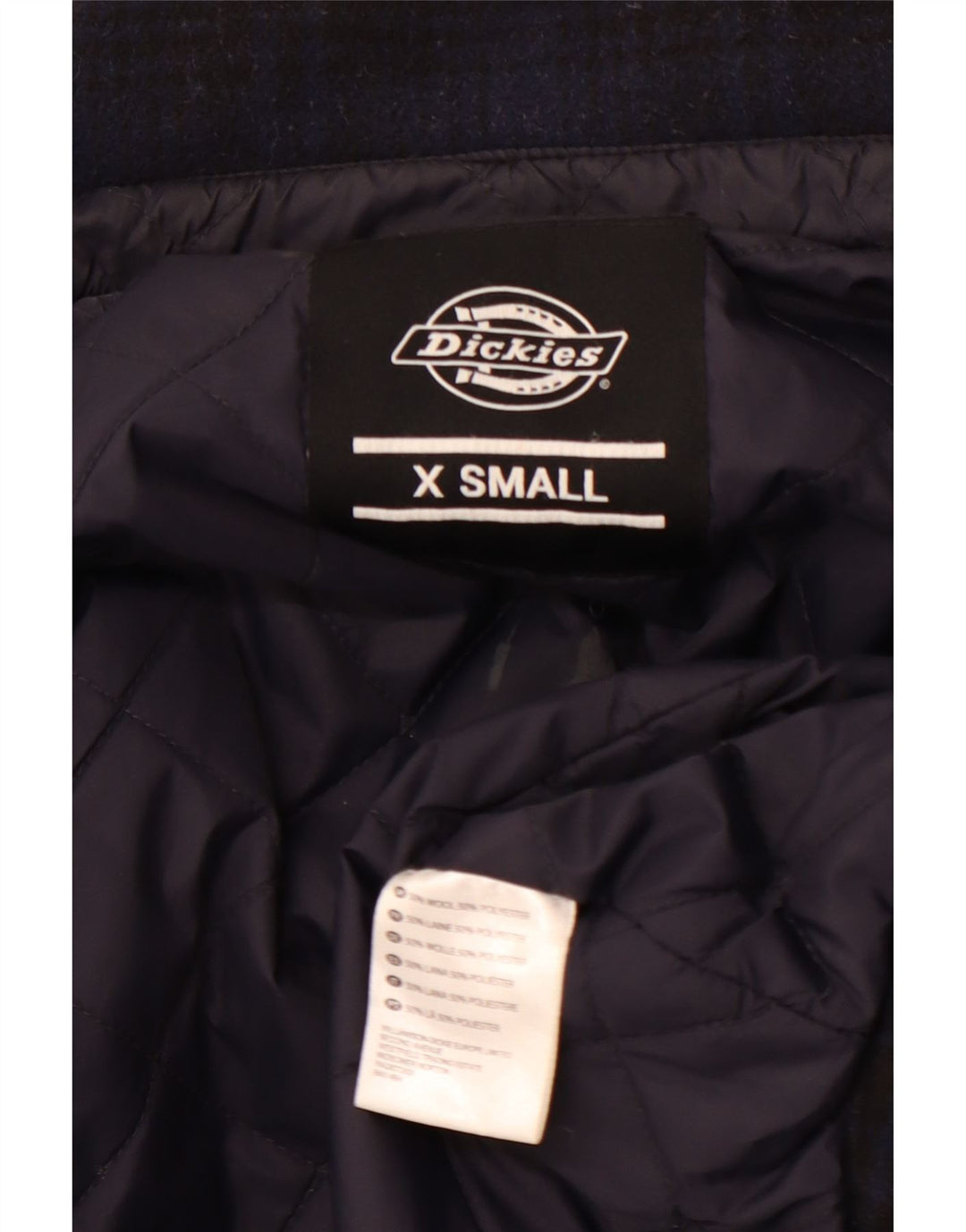 DICKIES Camicia da uomo in flanella da boscaiolo XS Lana a quadri blu navy