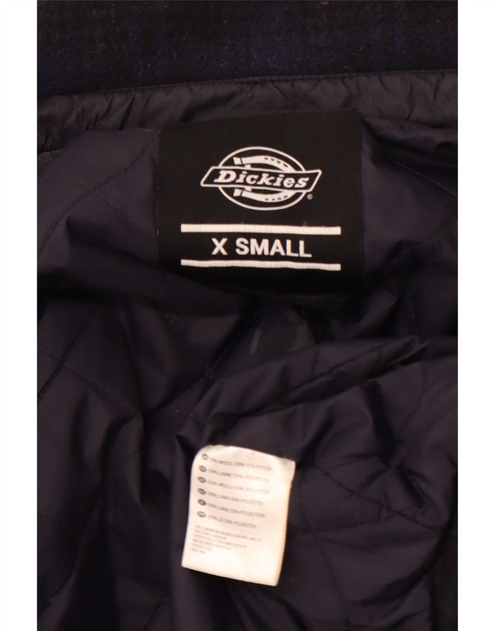 DICKIES Camicia da uomo in flanella da boscaiolo XS Lana a quadri blu navy