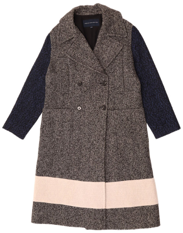 Cappotto doppiopetto da donna French Connection UK 6 XS Grigio Colourblock