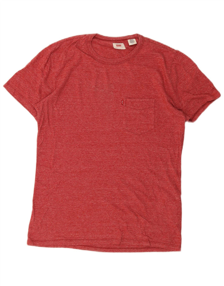 T-shirt da uomo LEVI'S Top piccola in cotone chiazzato rosso