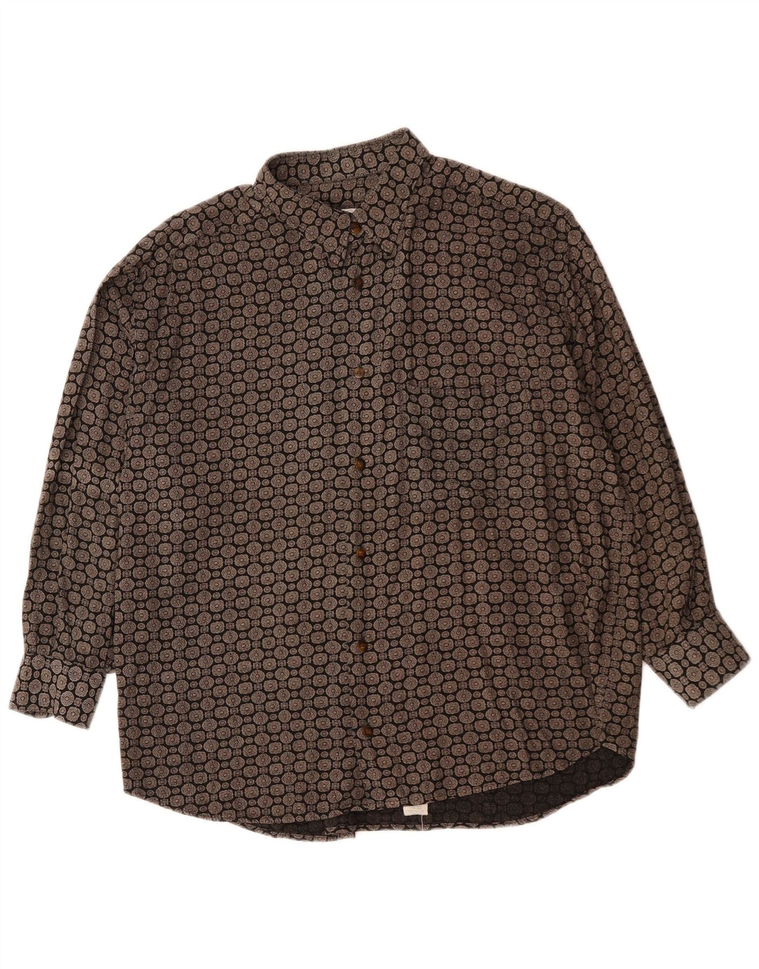 GP. BELLINI & COMPANY Camicia Uomo Media Nera in Viscosa geometrica