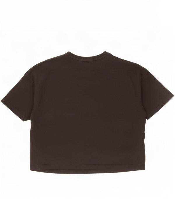 T-shirt grafica oversize corta da donna Puma UK 10 piccola in cotone nero