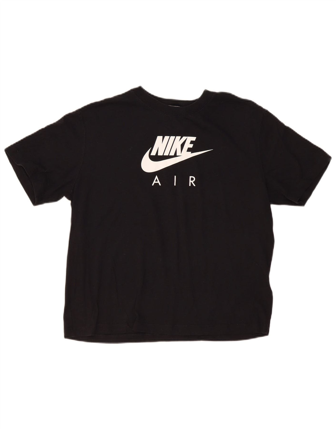 T-shirt grafica oversize da donna Nike Top UK 10 piccola in cotone nero