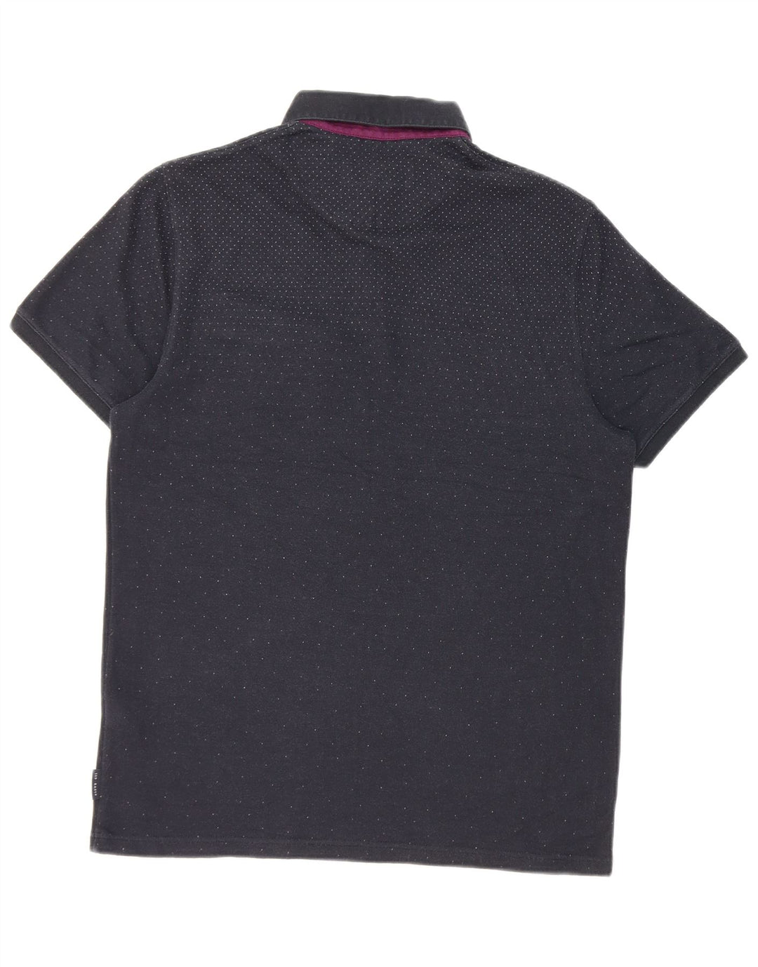 Polo da uomo Ted Baker taglia 3 media cotone maculato blu navy