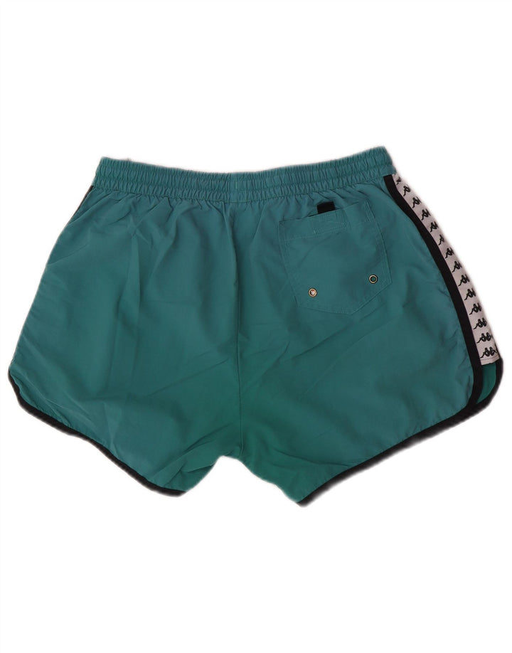 Pantaloncini da bagno con grafica Kappa da donna UK 16 Large Turchese Colourblock