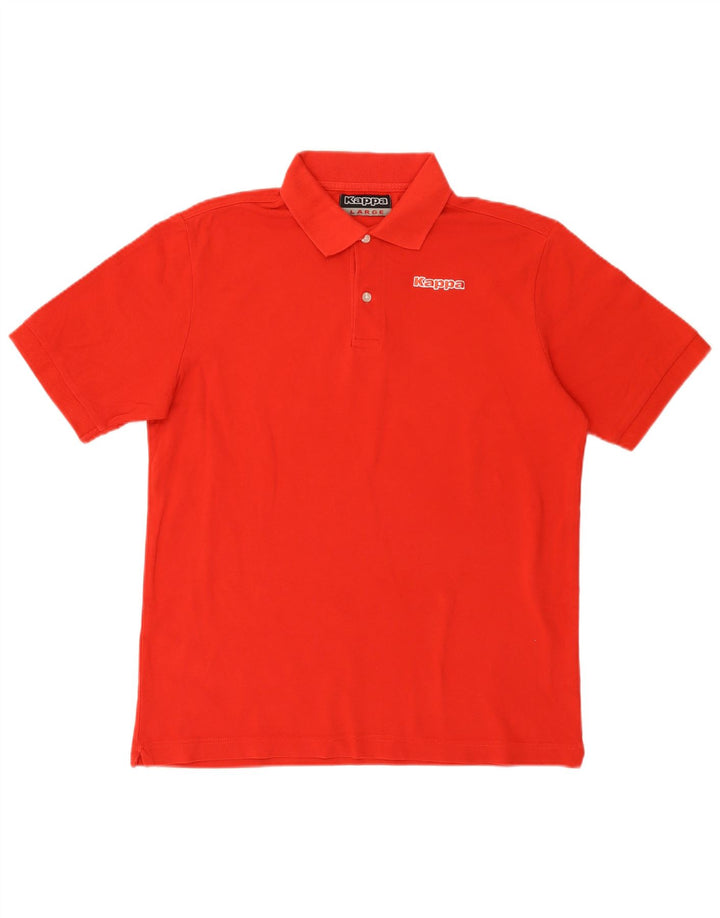 Polo Kappa Uomo Large Rossa In Cotone