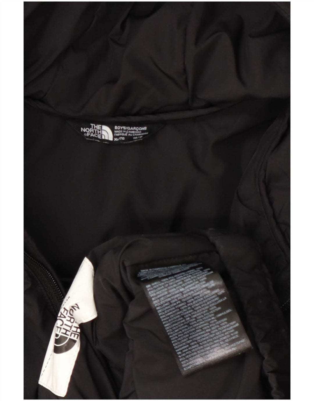 Giacca imbottita con cappuccio The North Face da ragazzo 14-15 anni XL poliestere nero