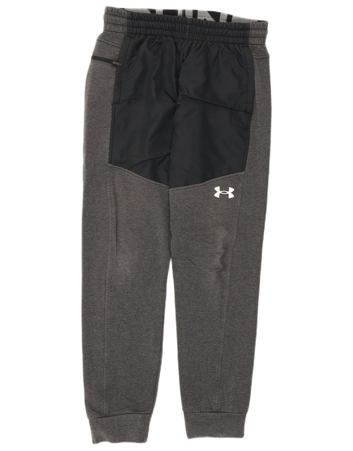 Pantaloni da tuta da uomo Under Armour Pantaloni da jogging Cotone color block grigio medio