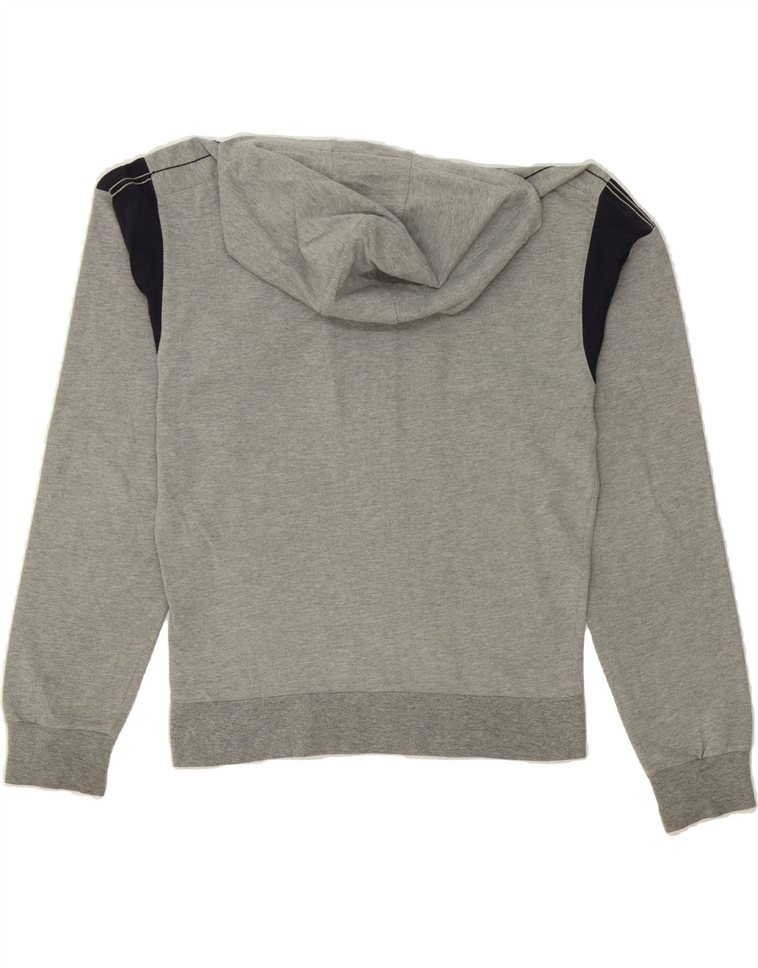 LOTTO Womens Zip Hoodie Sweater UK 14 Medium Grey Colourblock Vintage Lotto and Second-Hand Lotto from Messina Hembry 
