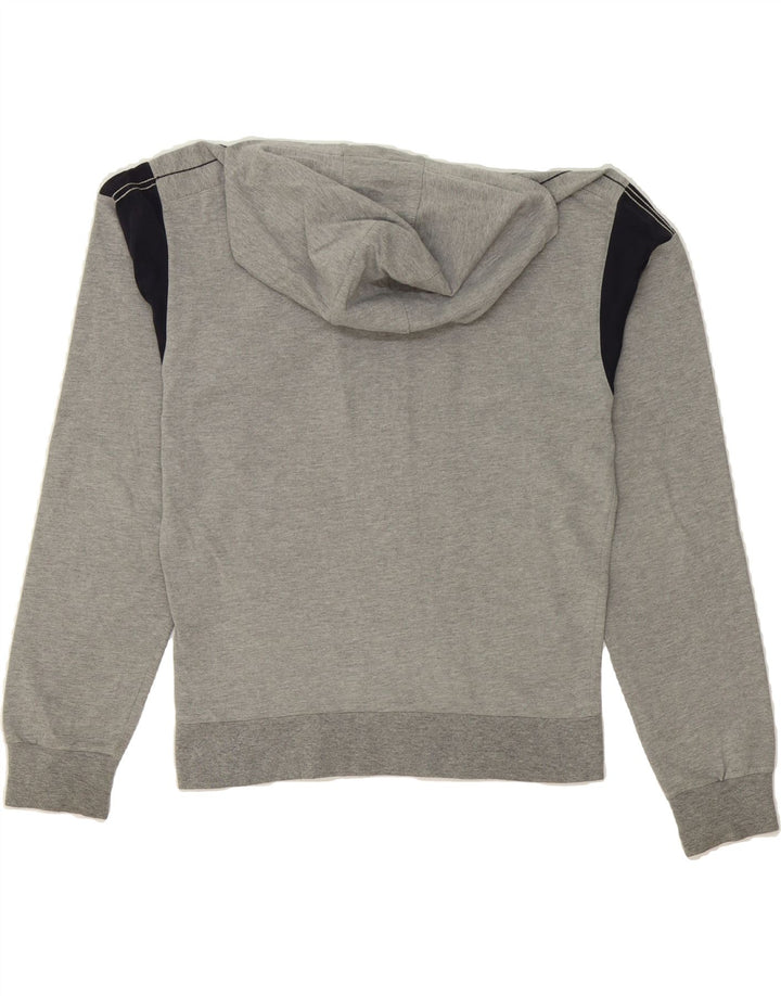 LOTTO Womens Zip Hoodie Sweater UK 14 Medium Grey Colourblock Vintage Lotto and Second-Hand Lotto from Messina Hembry 