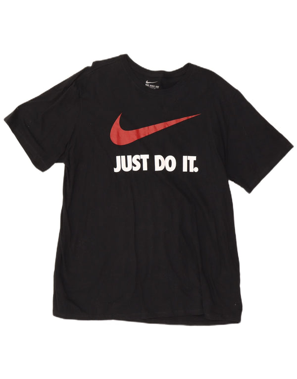 T-shirt grafica Nike da uomo con taglio atletico, 2XL, cotone nero
