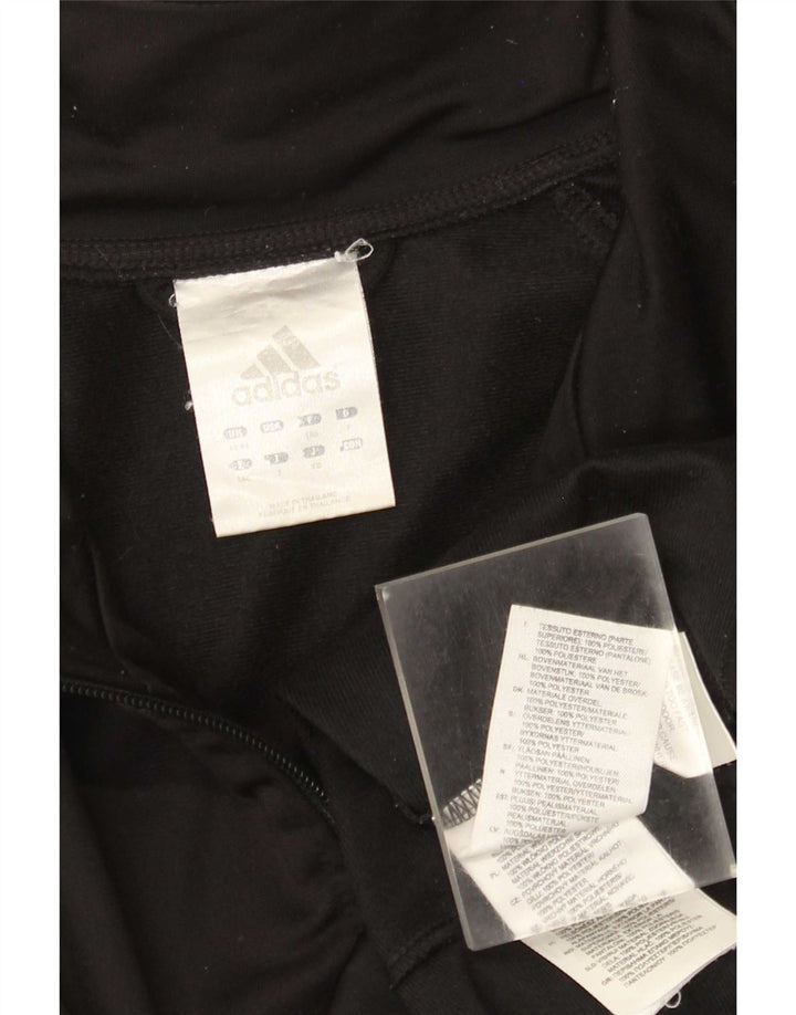 Giacca da tuta da uomo Adidas UK 42/44 Large Nero Colourblock Poliestere