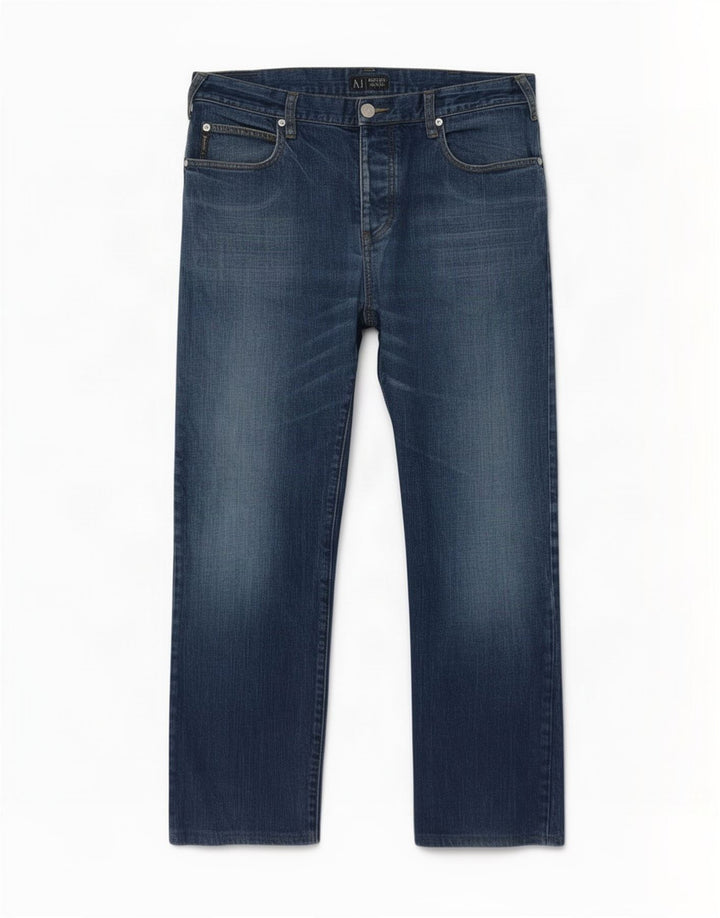 Jeans dritti da uomo Armani W36 L29 cotone blu