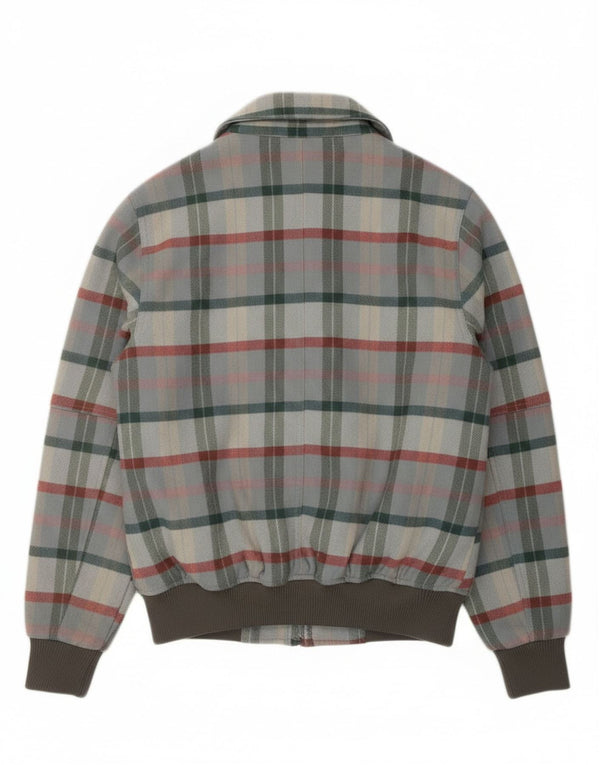 Giubbotto bomber da uomo Iguana UK 34 XS lana scozzese grigia