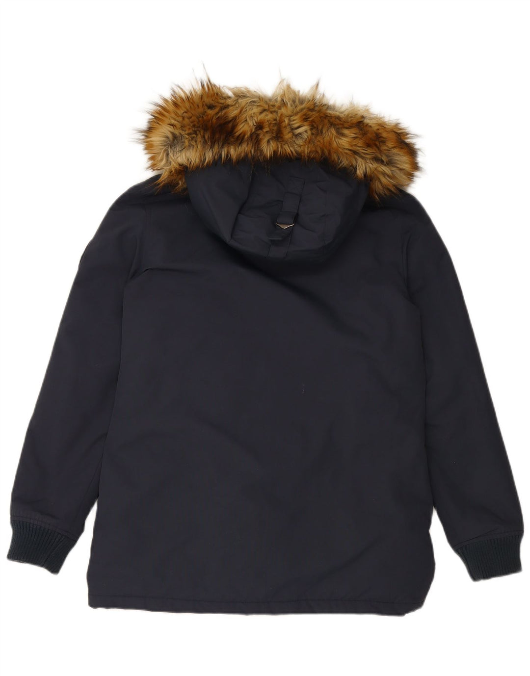 Giacca parka da donna con cappuccio SUPERDRY UK 16 grande nylon blu navy