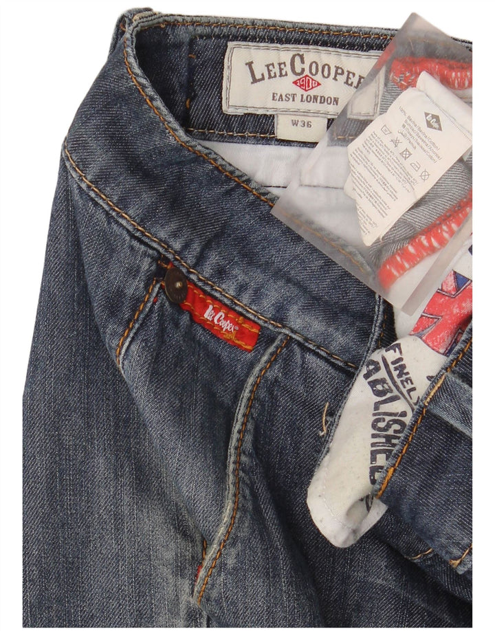 Pantaloncini di jeans da uomo LEE W36 grandi in cotone blu