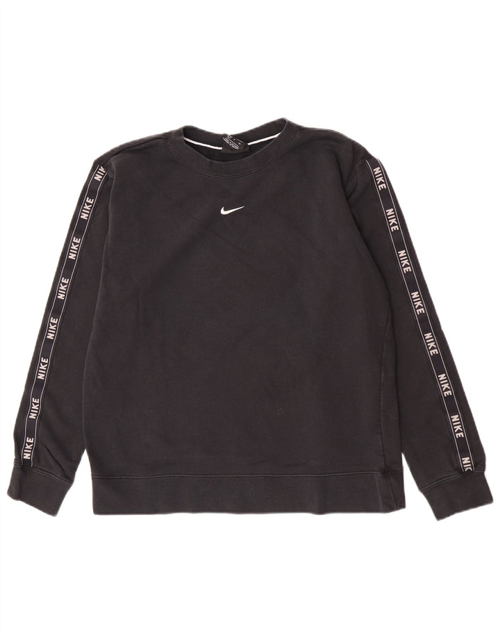 Felpa oversize con grafica Nike da donna UK 10 piccola nera