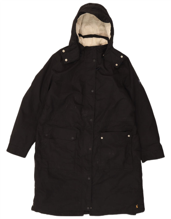 Giacca Parka con cappuccio da donna Joules UK 18 XL poliestere nero