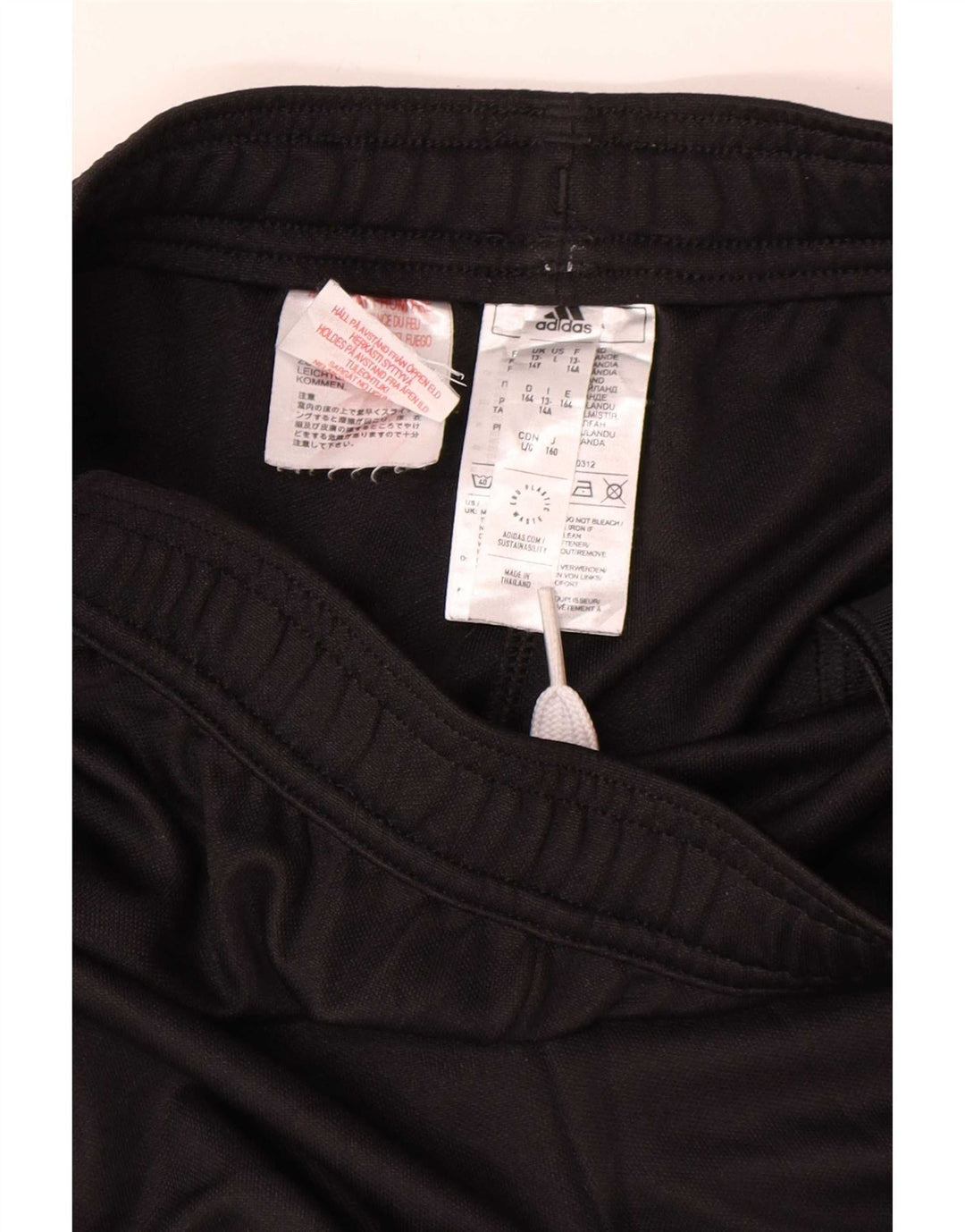 Pantaloni della tuta Adidas Aeroready da ragazzo 13-14 anni in poliestere nero